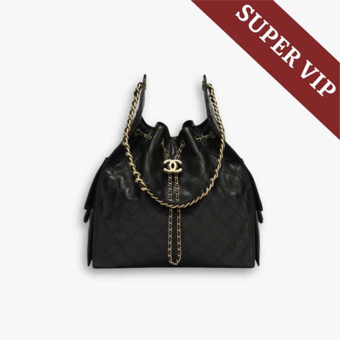 Super Vip 1:1 – Chanel 25 Medium Handbag Grained Calfskin & Gold Tone Metal Black 40Cm AS5311 B20304 94305
