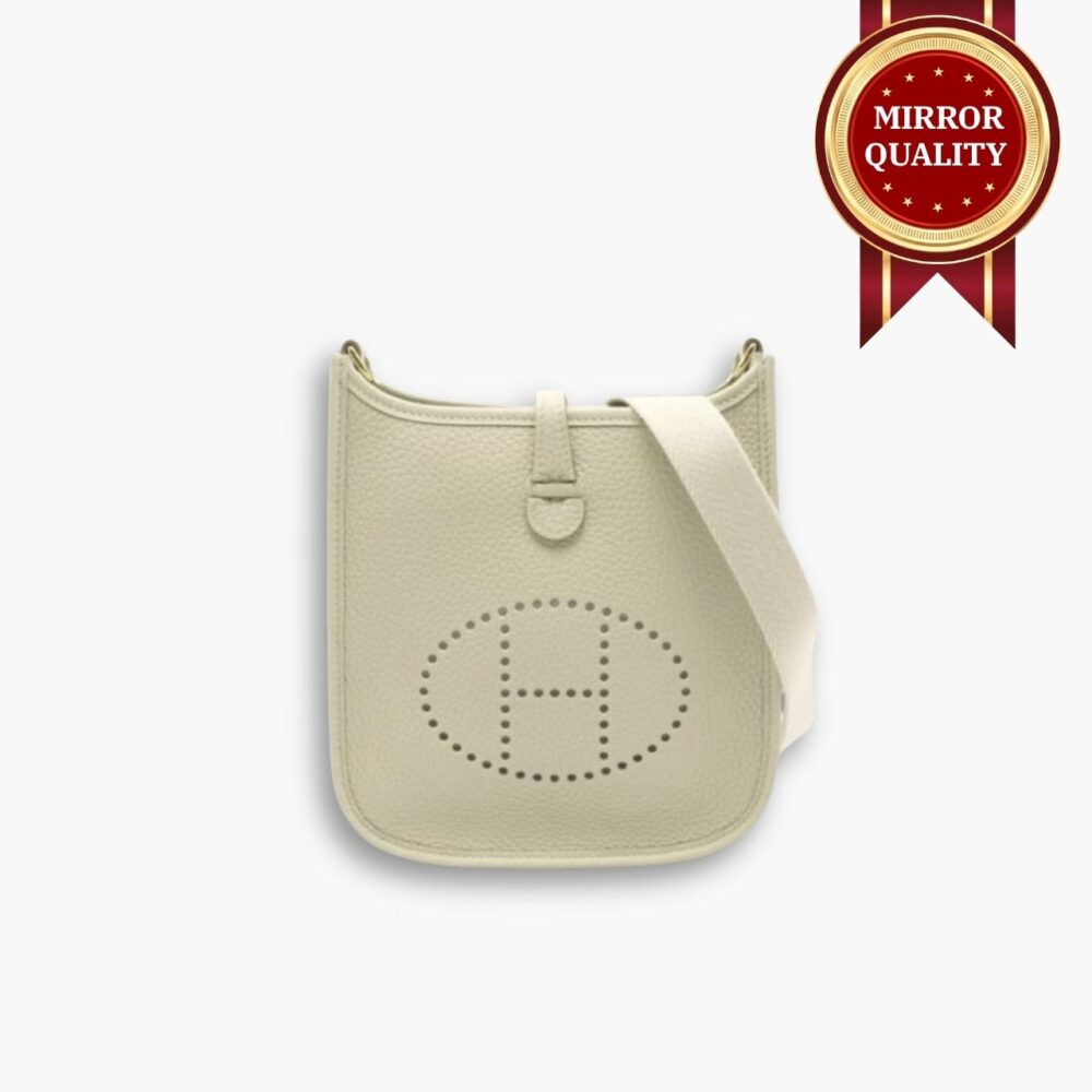 Mirror Quality – Hermes Evelyne Bag Ivory Cream 17Cm
