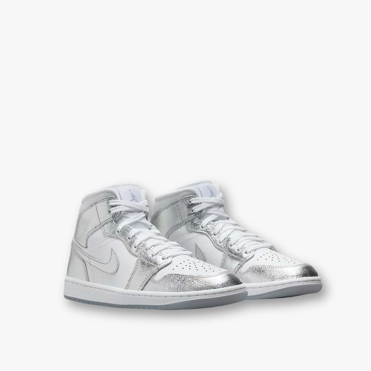 Nike Air Jordan 1 Mid SE White And Wolf Grey