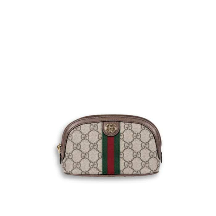 Gucci Ophidia GG Cosmetic Pouch Brown 17Cm