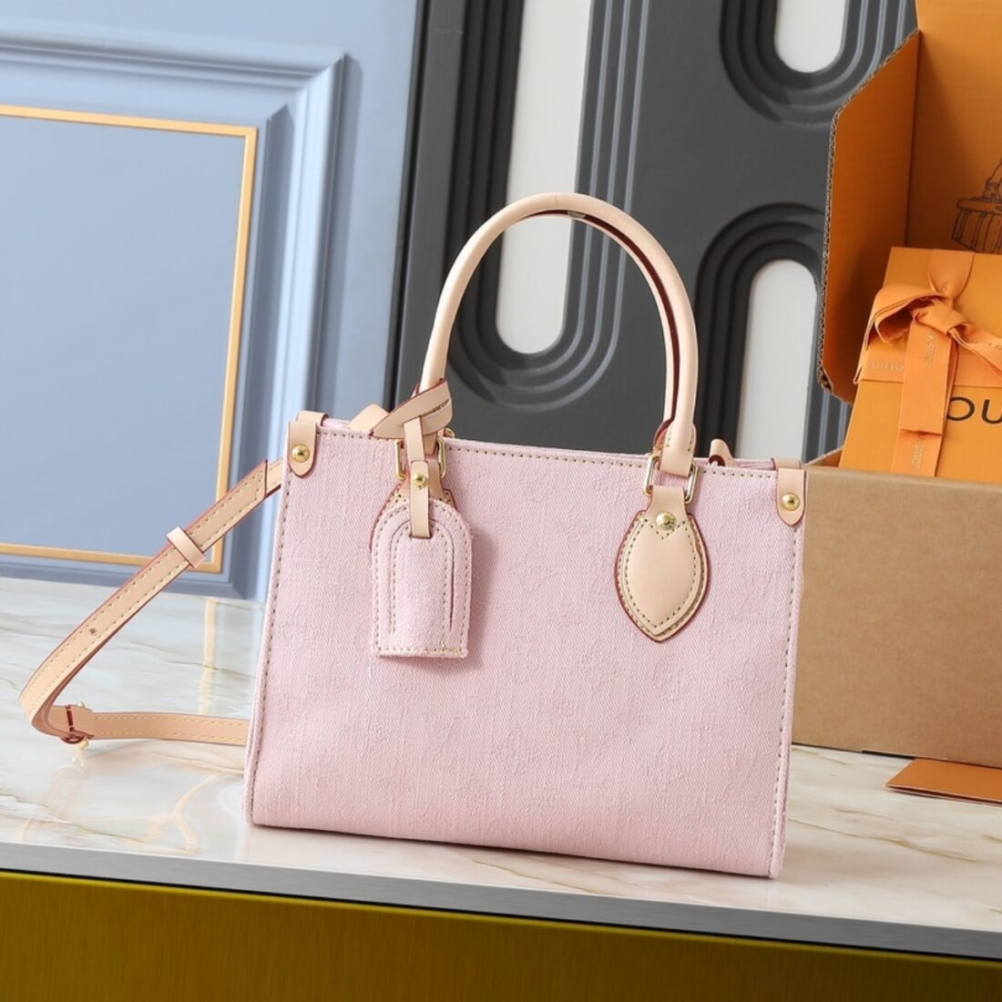 Louis Vuitton Onthego PM Denim Pink 25Cm - Image 2