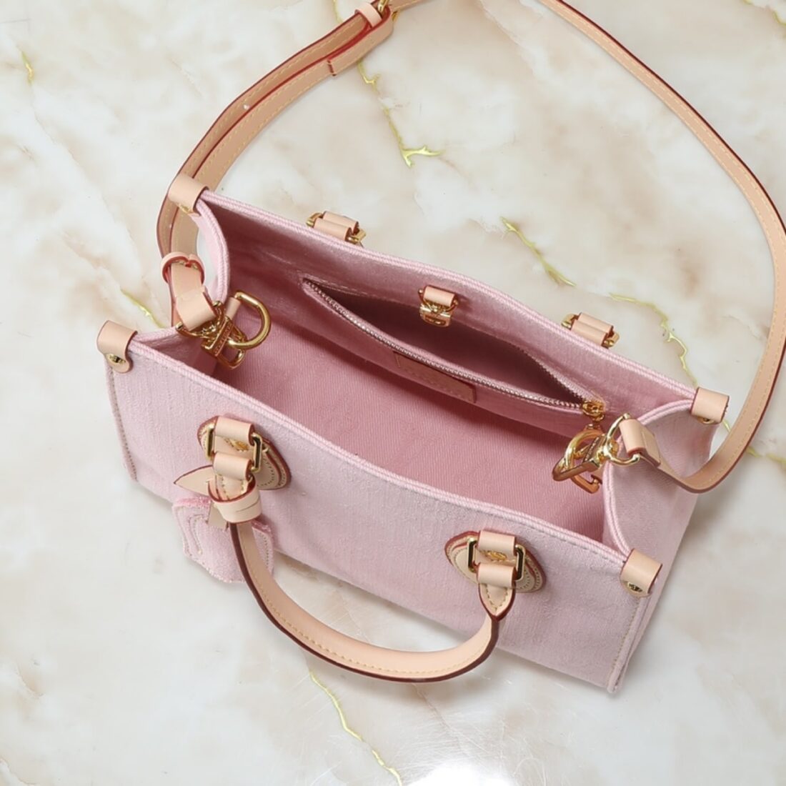 Louis Vuitton Onthego PM Denim Pink 25Cm - Image 6