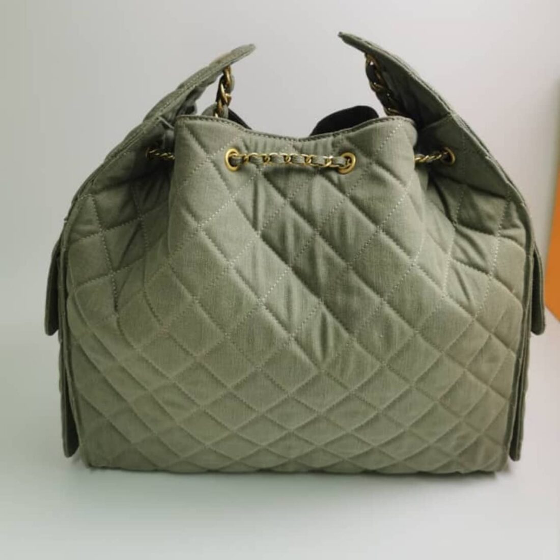 Chanel 25 Small Handbag Suede Grey 34Cm AS5293 B18799 NACAA - Image 3