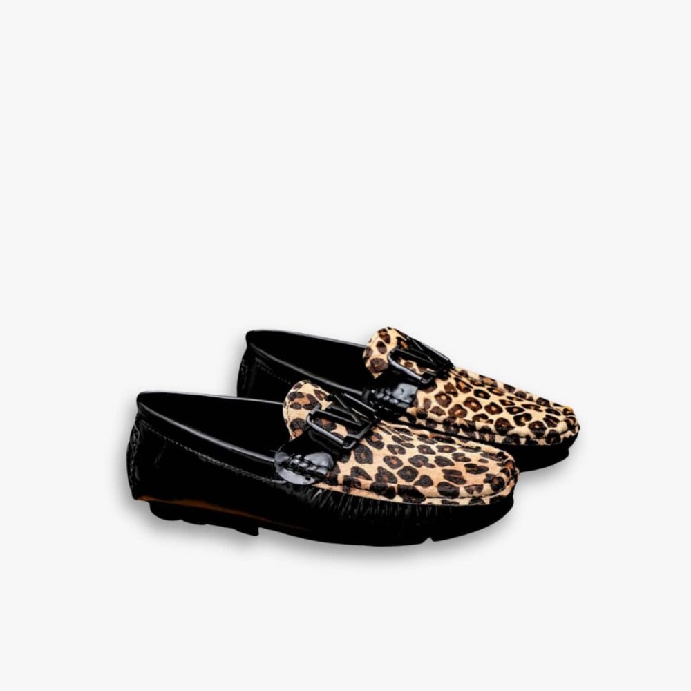 Louis Vuitton Loafer Leopard Pattern Black