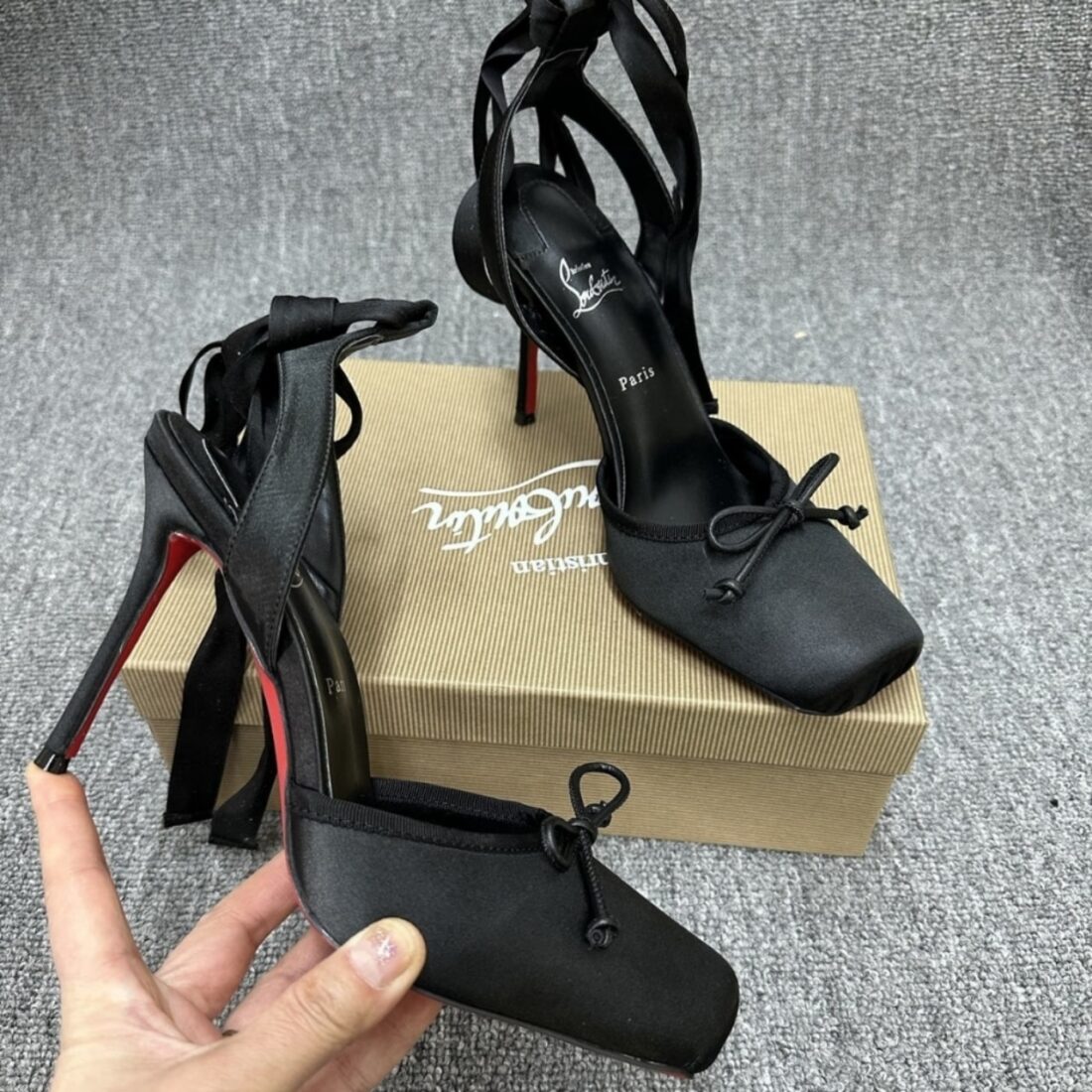 Christian Louboutin Cassia Lace Up Black 1250498B439 - Image 2