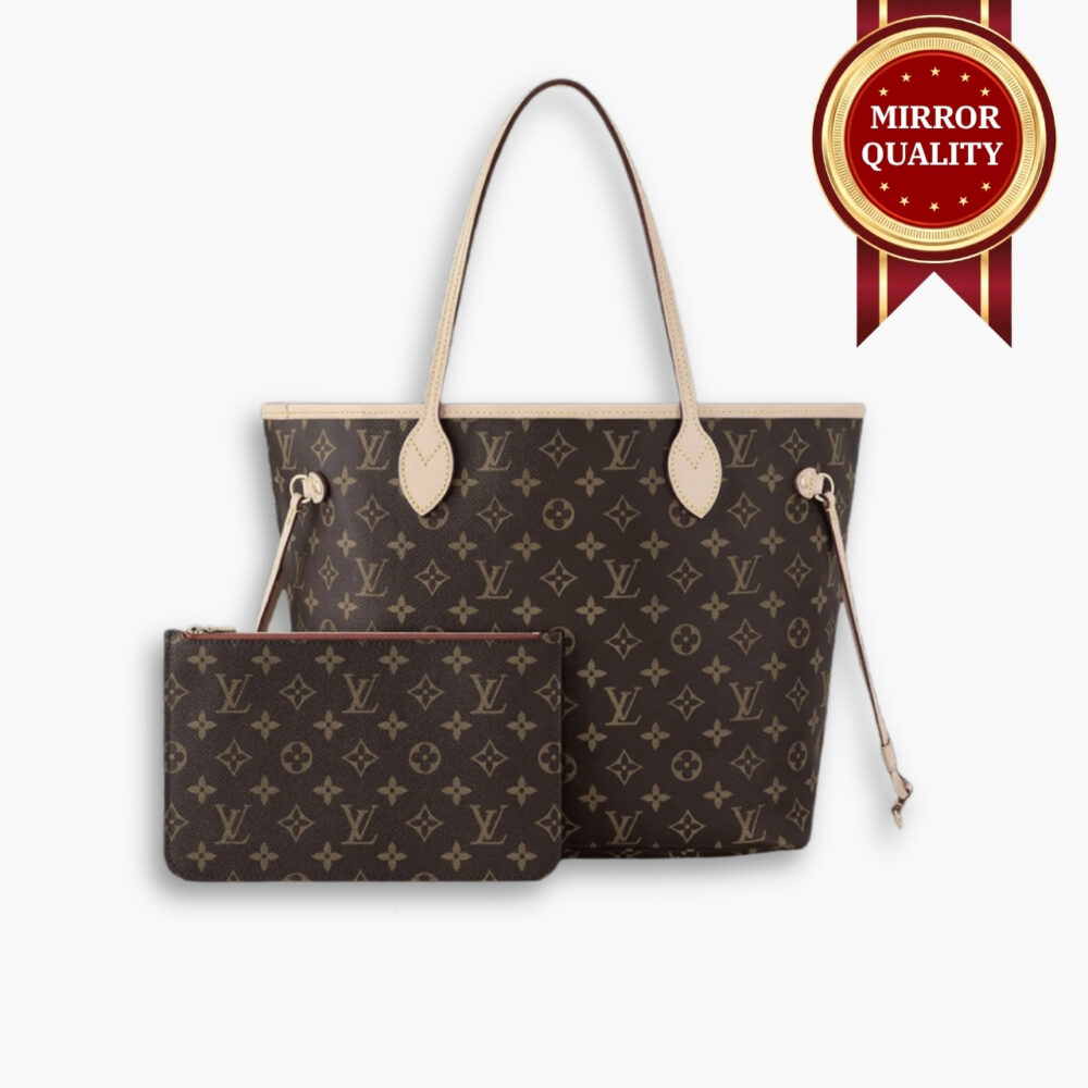Mirror Quality - Louis Vuitton Neverfull MM Bag Monogram Canvas Cerise Red 31Cm M46987