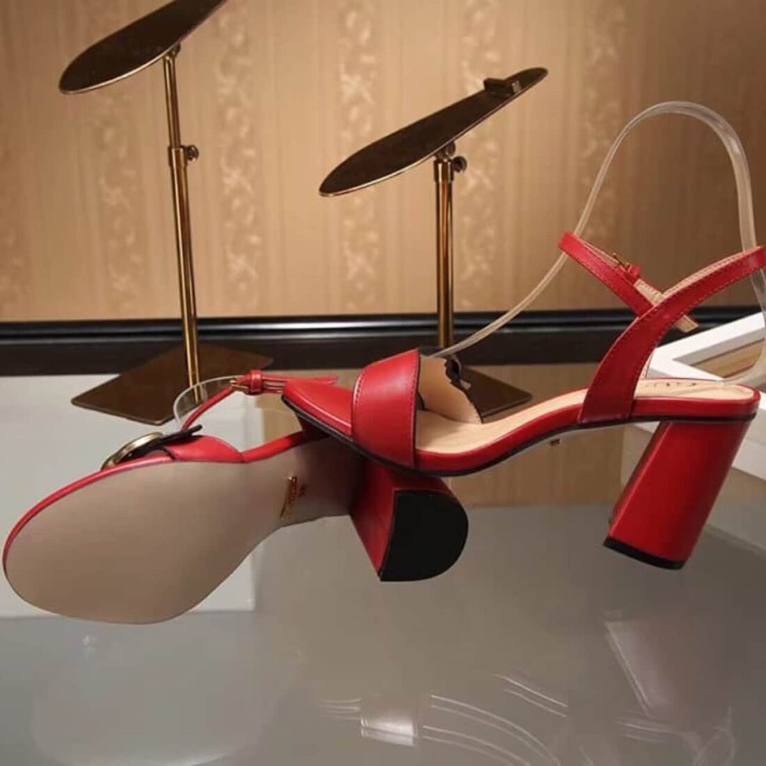 Gucci GG Marmont Sandals Red - Image 5