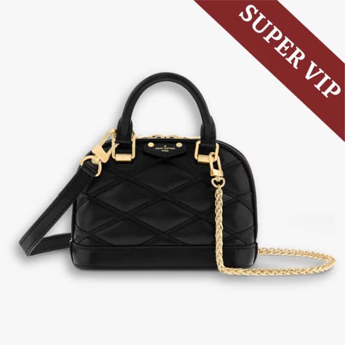Super Vip 1:1 – Louis Vuitton Nano Alma Bag Black 18Cm M83048