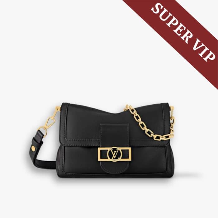 Super Vip 1:1 – Louis Vuitton Dauphine Soft MM Bag Black 24Cm M25209