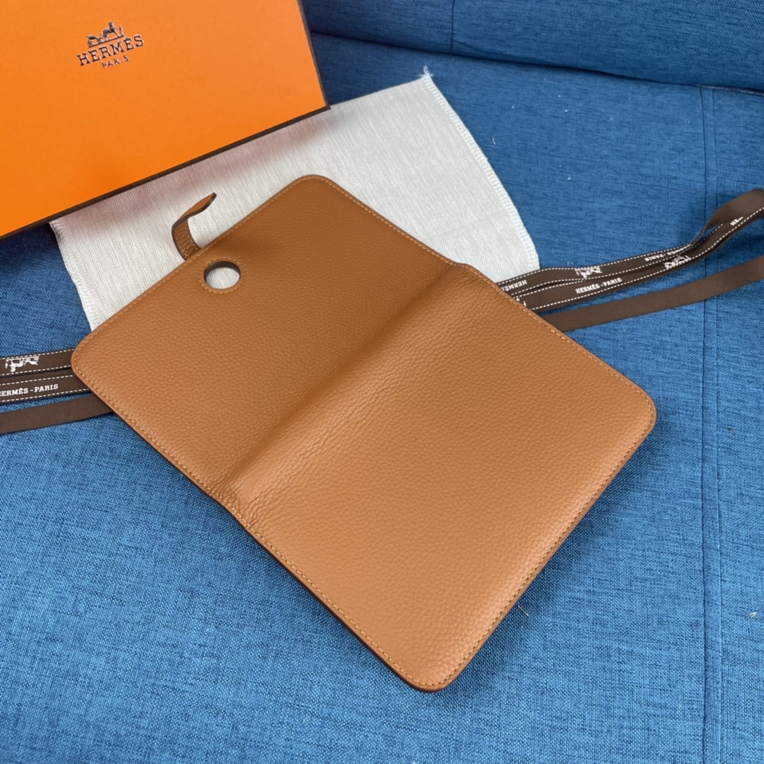 Hermes Dogon Duo Long Wallet Brown 20Cm - Image 4