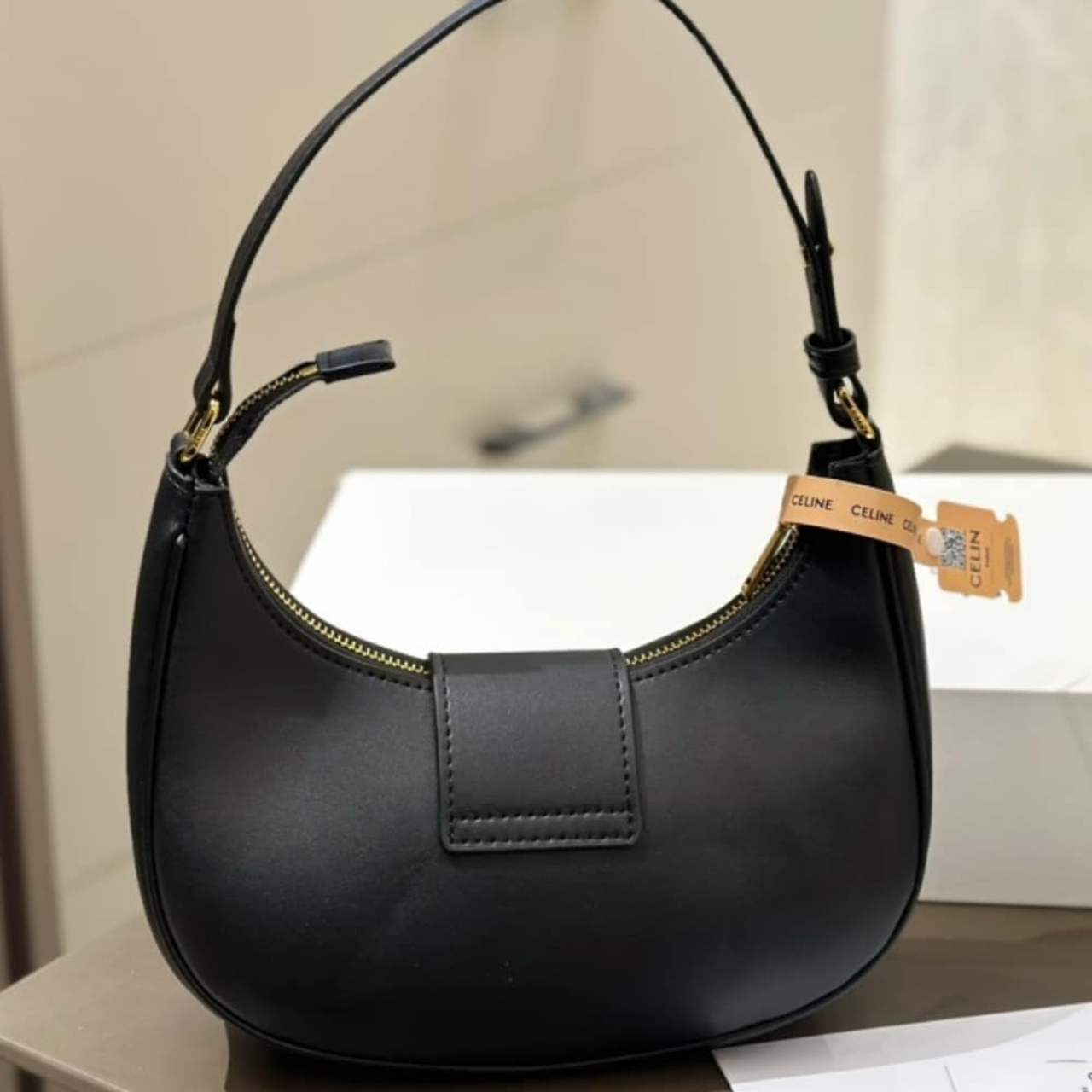 Celine Medium Ava Triomphe Bag Black 24Cm 114493DGQ 38NO - Image 7