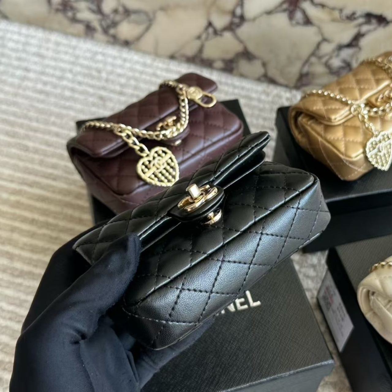 Chanel Classic Mini Bag With Hook Black 12Cm  AP4760 B21221 C3906 - Image 4