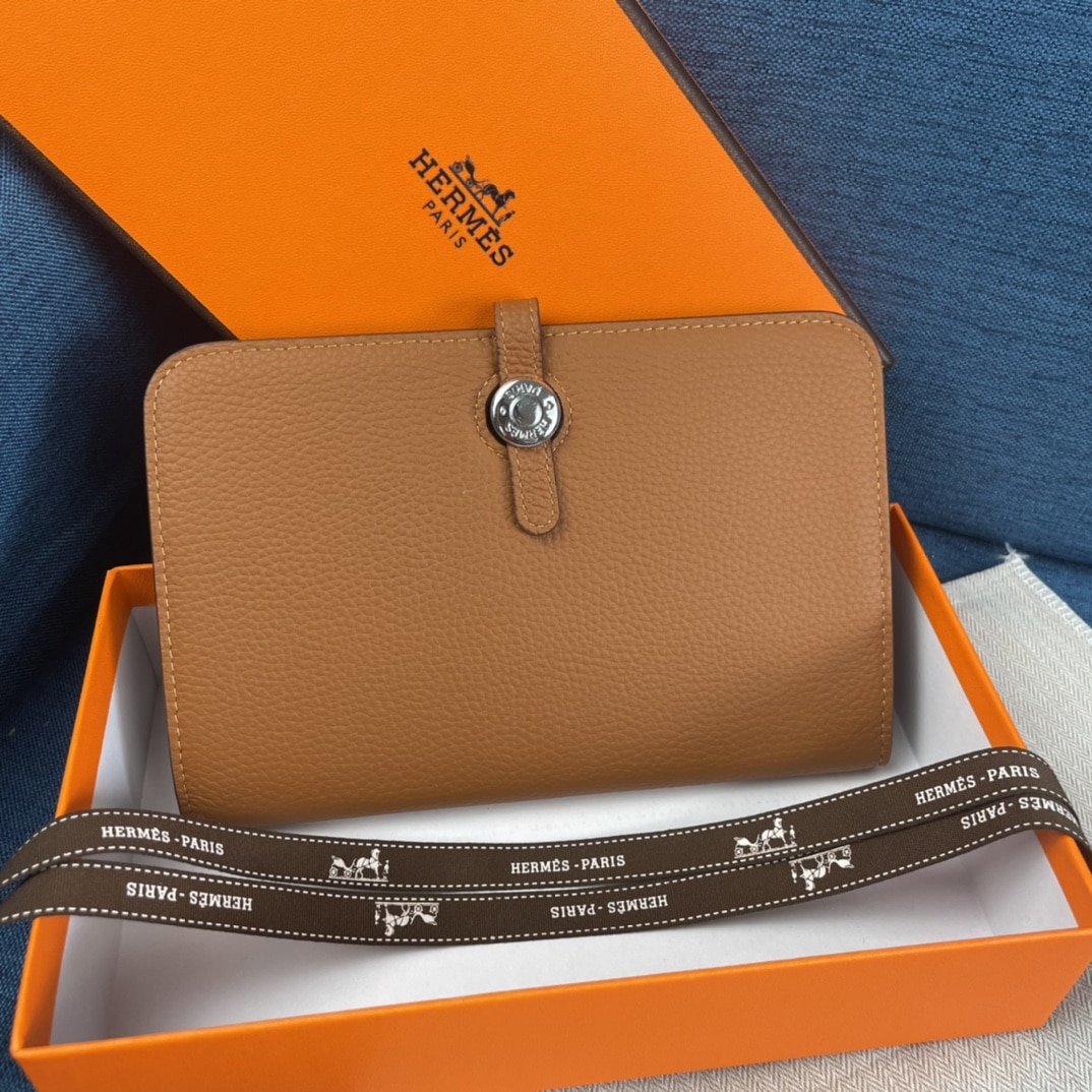 Hermes Dogon Duo Long Wallet Brown 20Cm - Image 2