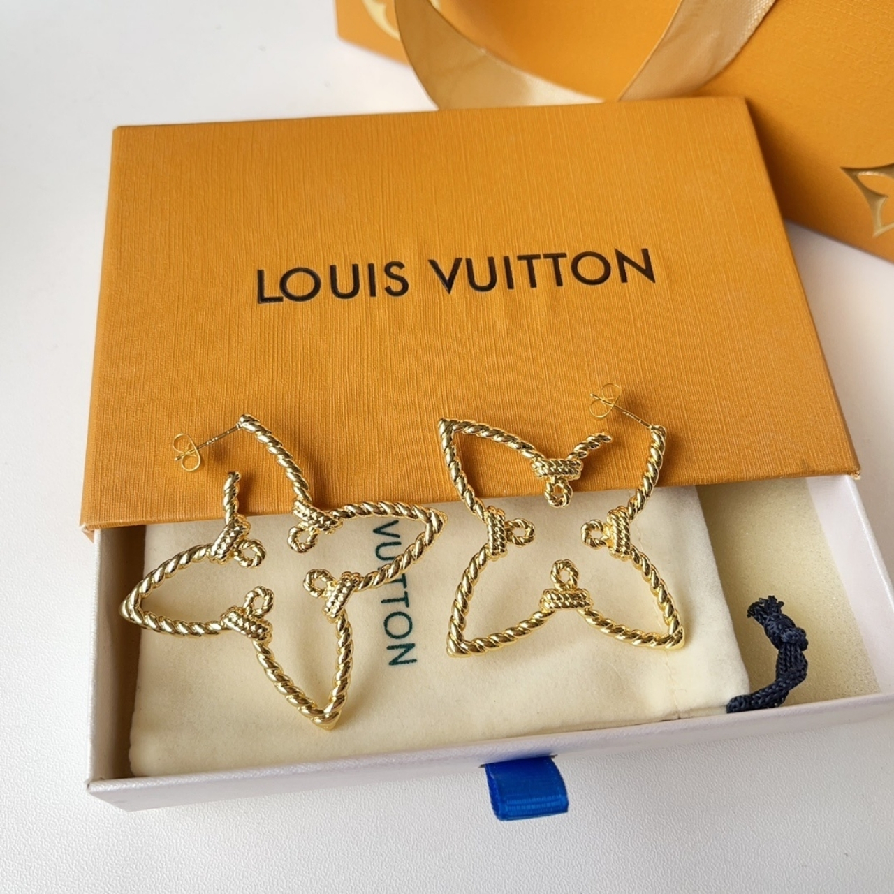Louis Vuitton Nautical Drop Earrings Gold - Image 3