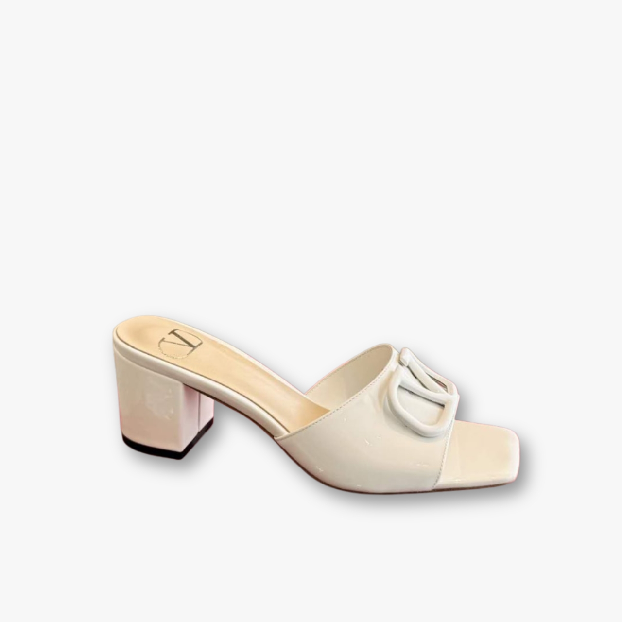 Valentino Vlogo Signature Slide Sandal White