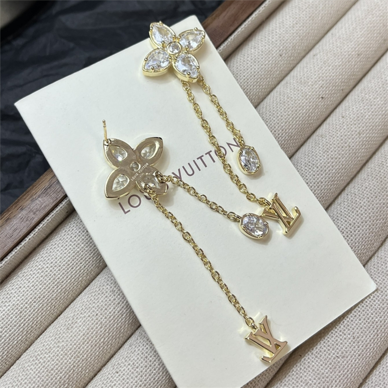 Louis Vuitton Dazzle Earrings Gold M01996 - Image 5