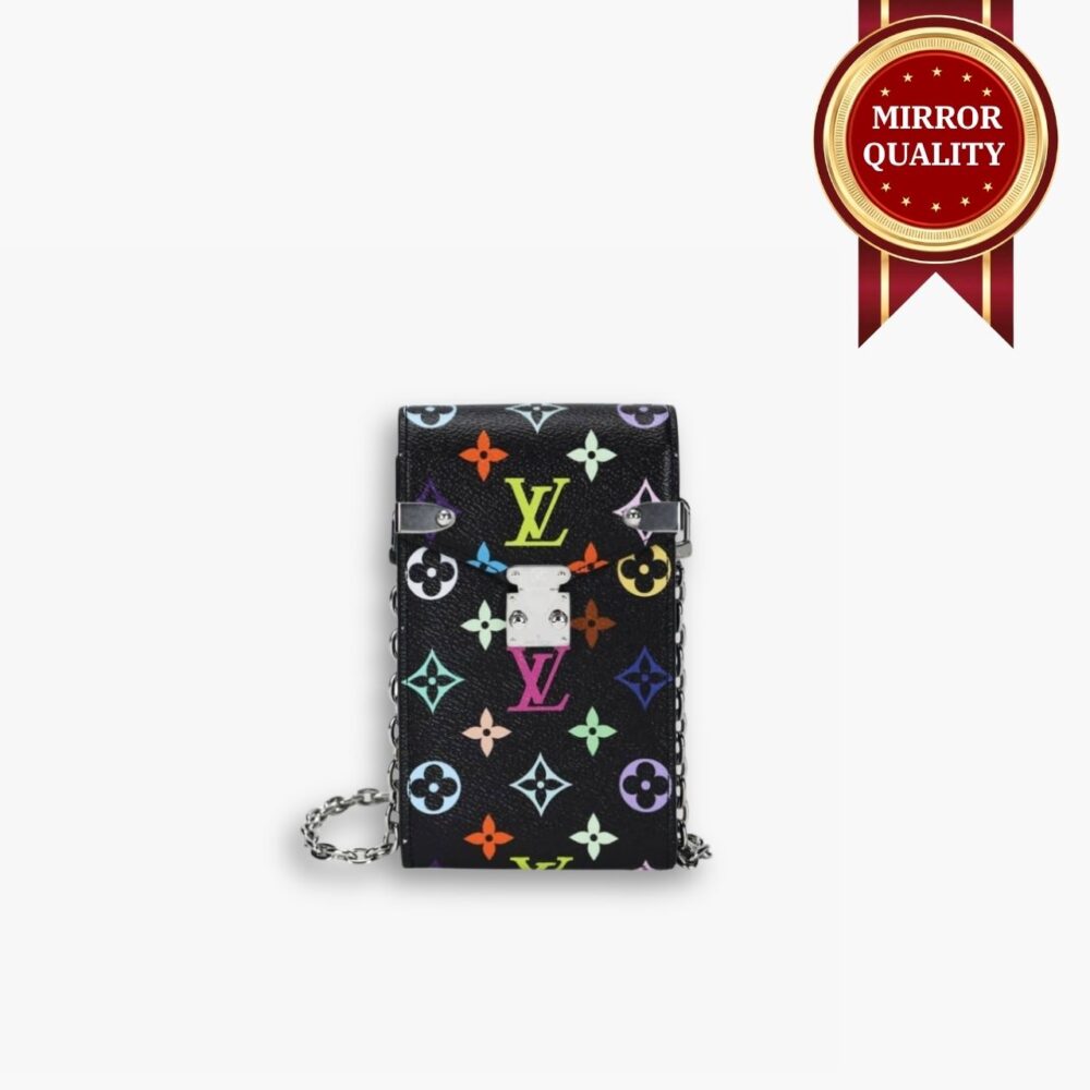 Mirror Quality – Louis Vuitton x Takashi Murakami Phone Pouch Métis Black 17Cm M14098