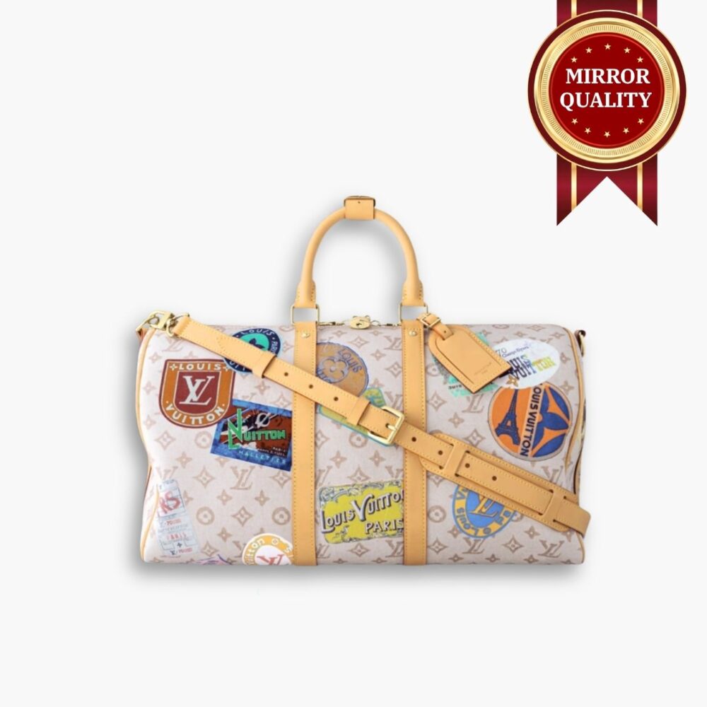 Mirror Quality – Louis Vuitton Keepall Bandoulière 45 Bag Monogram Dune Coated Canvas 45Cm M14736