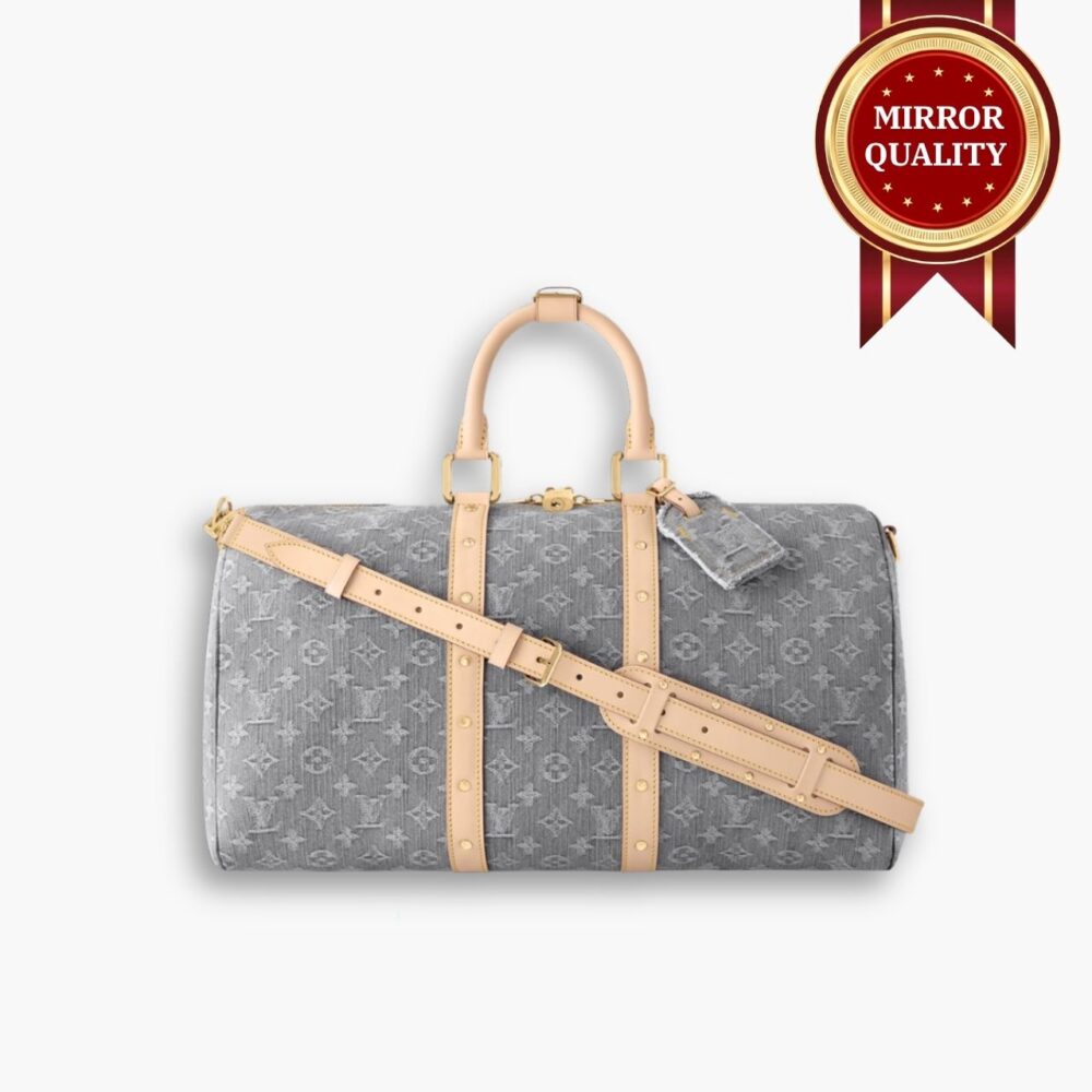 Mirror Quality – Louis Vuitton Keepall Bandoulière 45 Bag Cloudy Gray 45Cm M13748