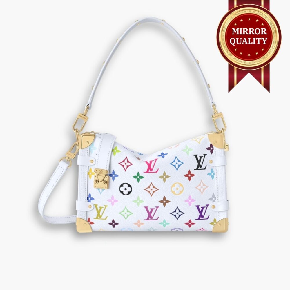 Mirror Quality - Louis Vuitton x Murakami Side Trunk MM Bag White 23Cm M14046