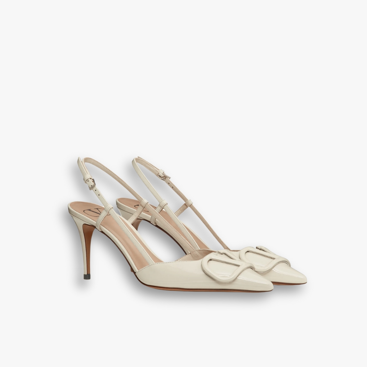 Valentino Vlogo Signature Slingback Pump White