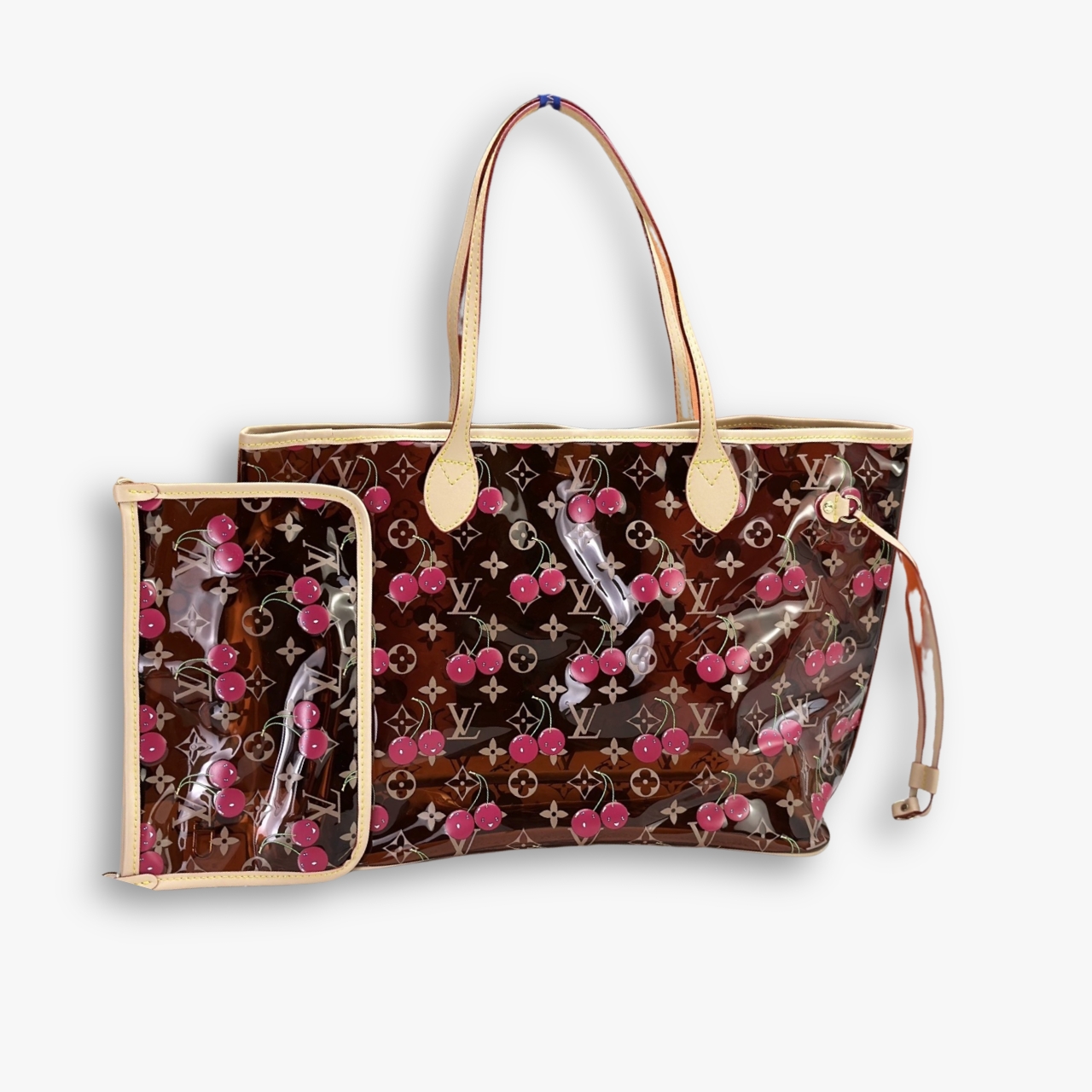 Louis Vuitton Nevefull MM Bag Monogram Cerise 31Cm