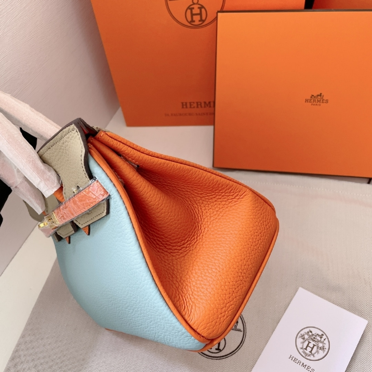 Hermes Birkin Mini Gold Hardware Epsom Multicolor 20Cm - Image 4