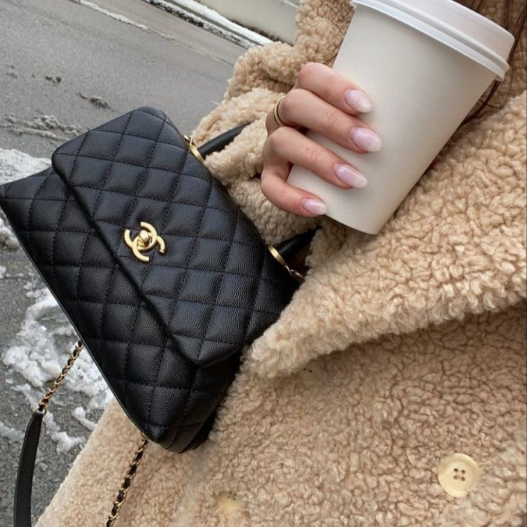 Chanel Coco Small Handle Flap Bag In Black 23Cm A92990 Y61556 94305 - Image 8