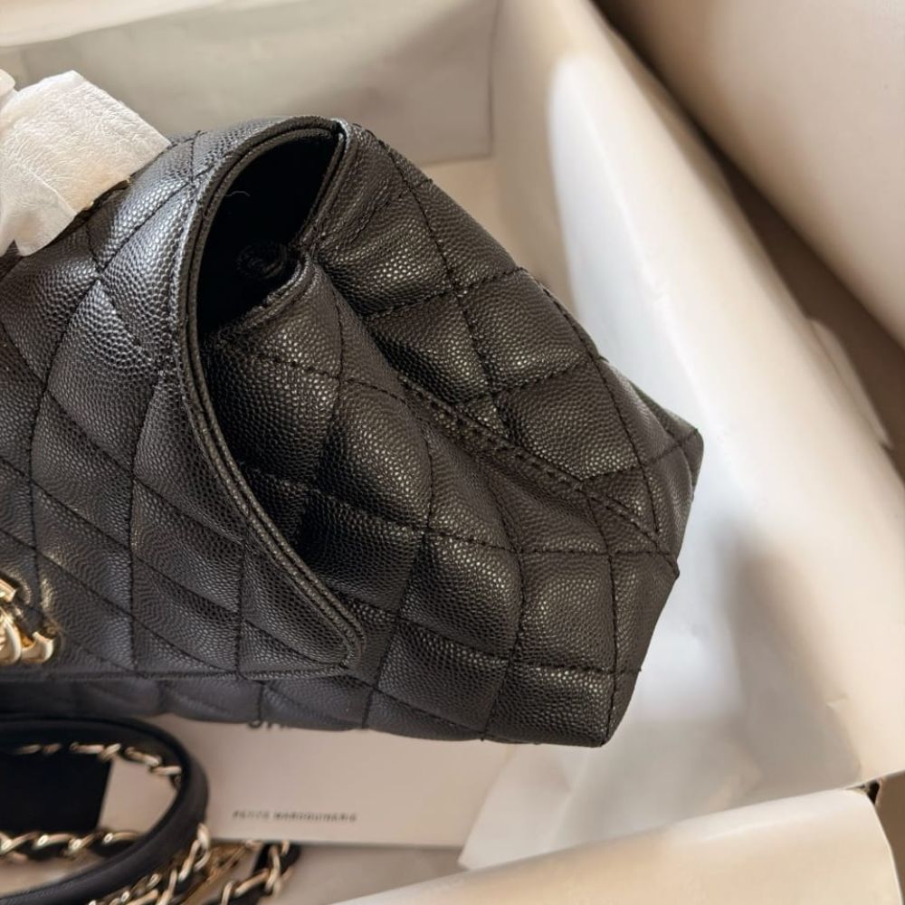 Chanel Coco Small Handle Flap Bag In Black 23Cm A92990 Y61556 94305 - Image 6