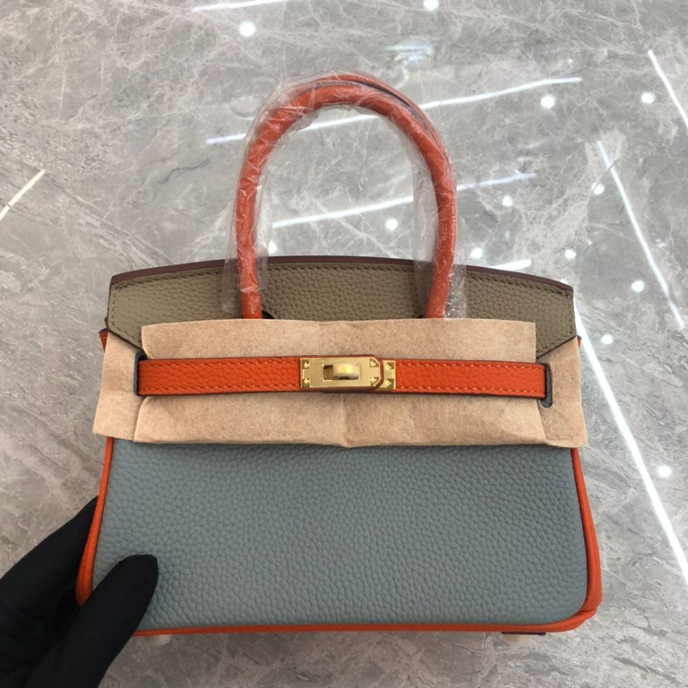 Alternative view of Hermes Birkin Mini Gold Hardware Epsom Multicolor 20Cm