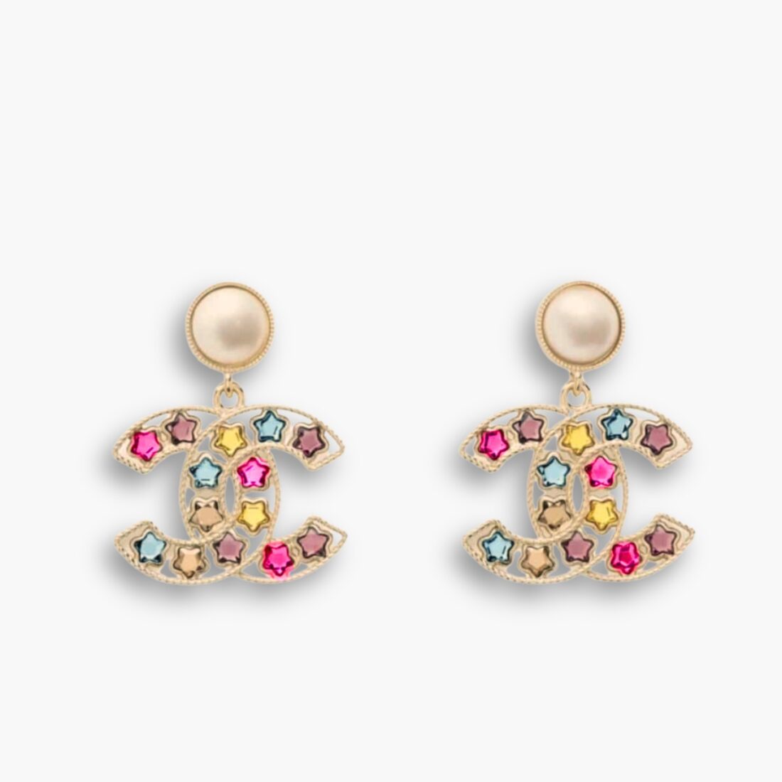 Chanel Colorful Star Earings ABF197 B19940 NAFQF