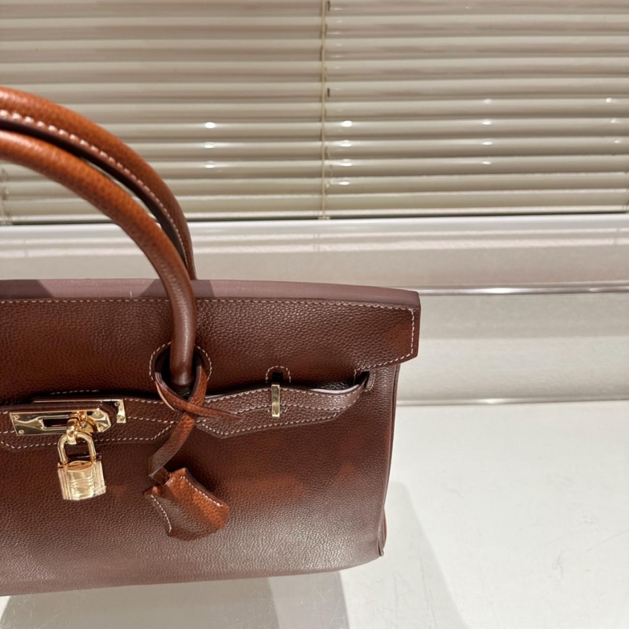 Hermes Birkin 30 Barenia Faubourg Fauve Gold Hardware Brown 35Cm - Image 7