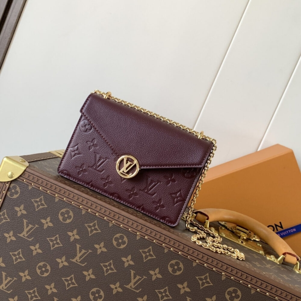 Alternative view of Super Vip 1:1 - Louis Vuitton Wallet On Chain Rosy Grenat Red 19Cm M25814