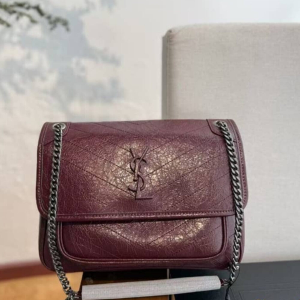 Alternative view of Saint Laurent Niki Shoulder Bag Burgandy 28Cm