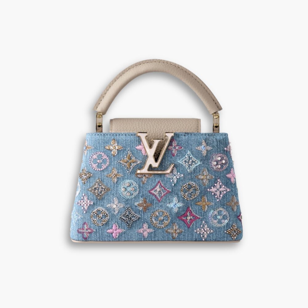 Louis Vuitton Capucines Mini Denim Blue 21Cm M12947