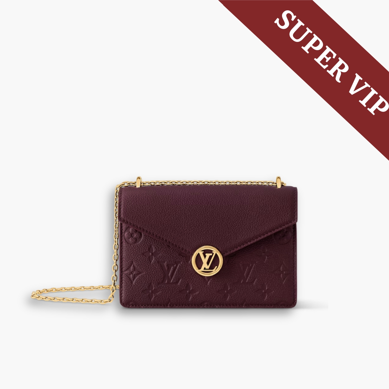 Super Vip 1:1   Louis Vuitton Wallet On Chain Rosy Grenat Red 19Cm M25814
