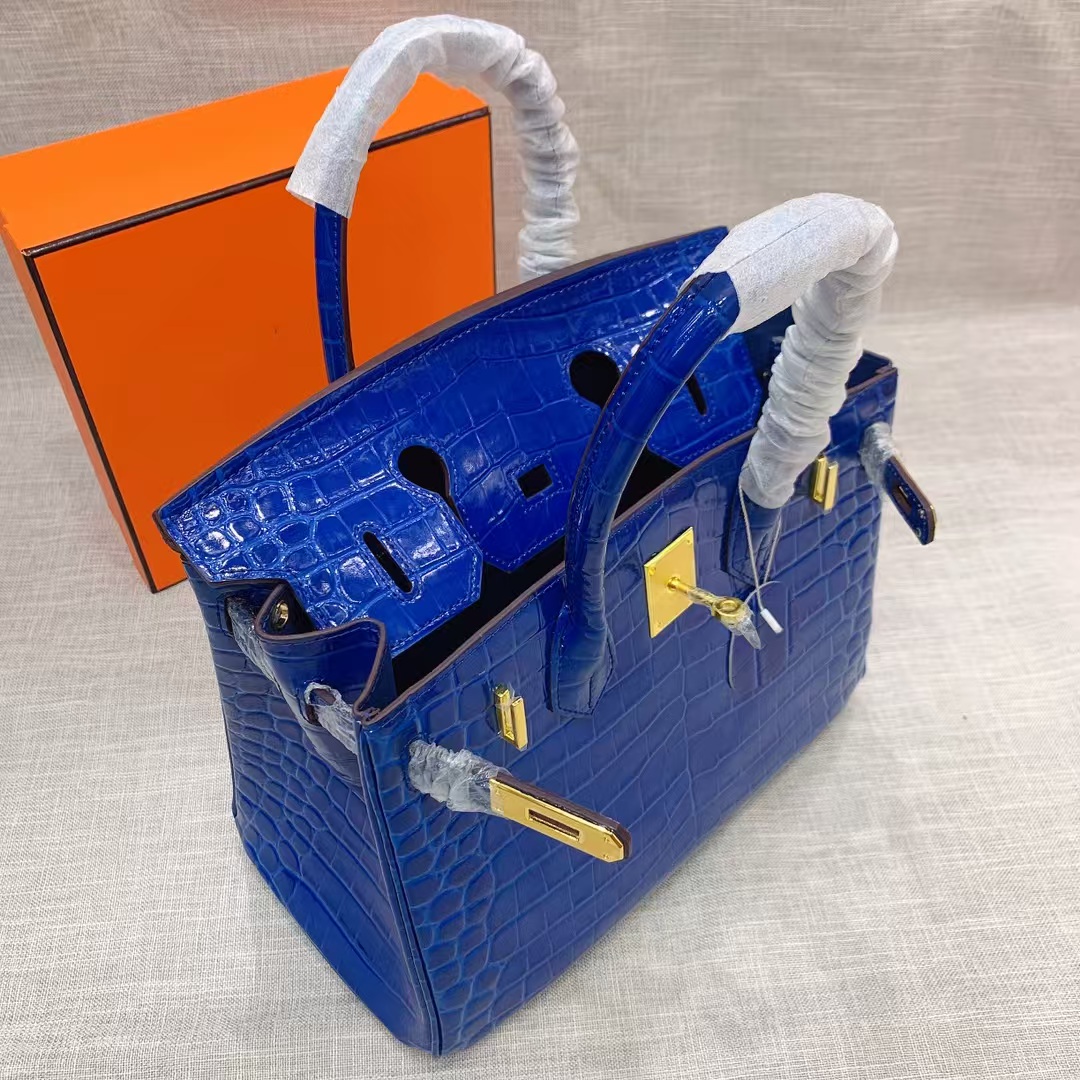 Hermes Birkin 25 Gold Tone Hardware Bleu 25Cm - Image 5