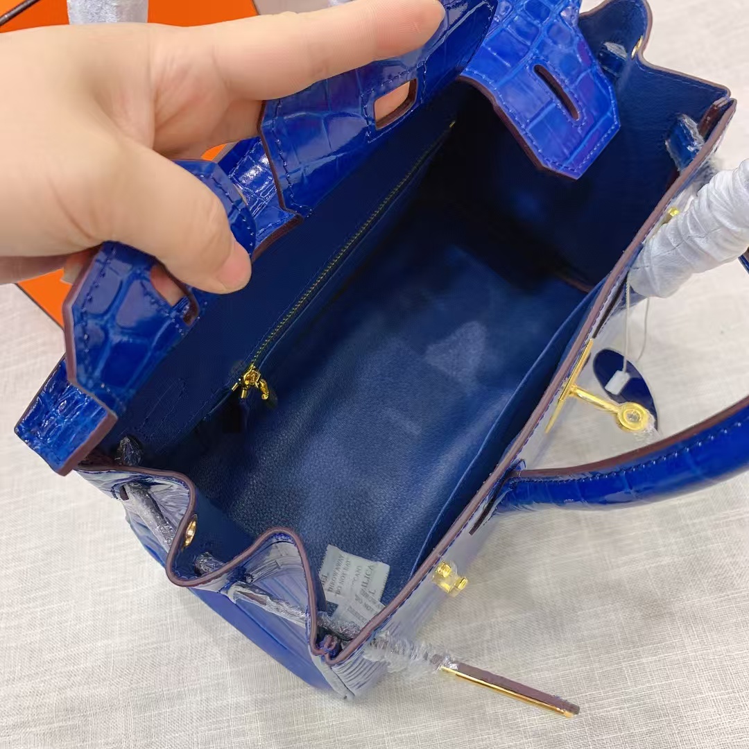 Hermes Birkin 25 Gold Tone Hardware Bleu 25Cm - Image 6