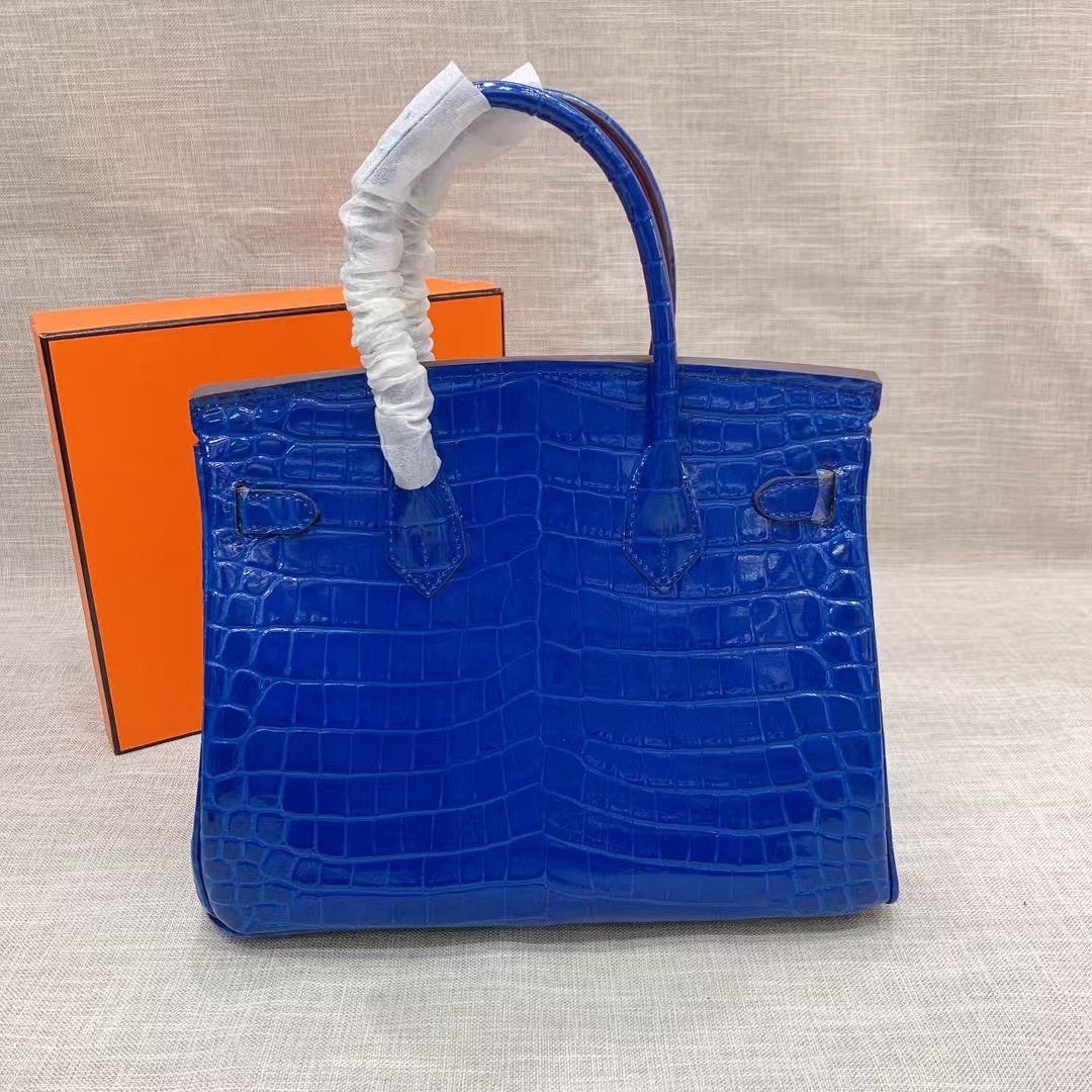 Hermes Birkin 25 Gold Tone Hardware Bleu 25Cm - Image 4