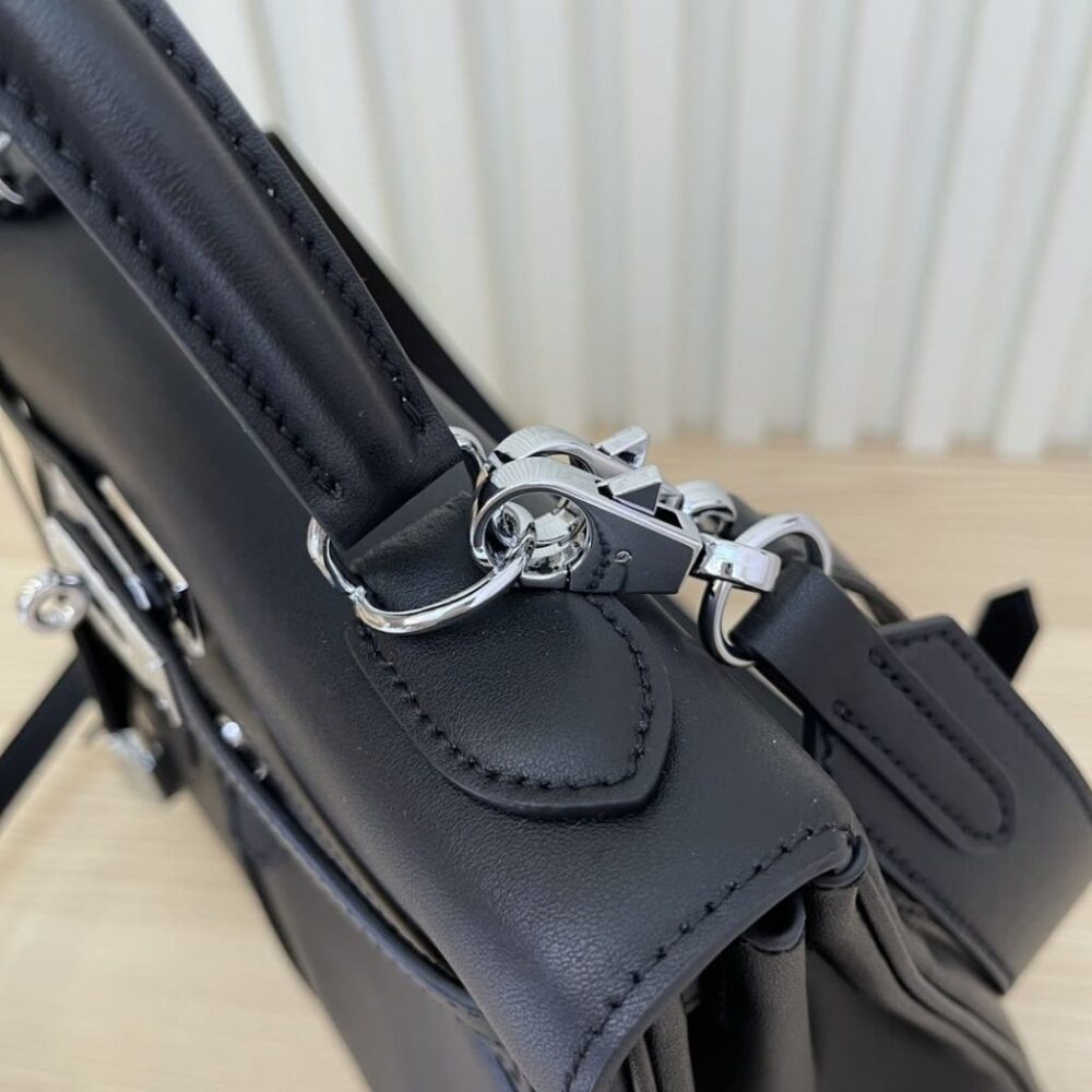 Hermes Kelly Lakis Swift Leather Black 28Cm - Image 7