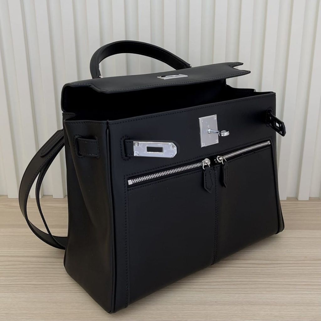 Hermes Kelly Lakis Swift Leather Black 28Cm - Image 8