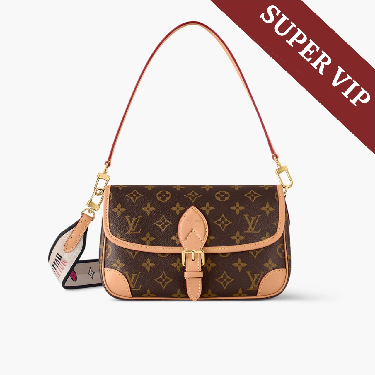 Super Vip 1:1   Louis Vuitton Diane Brown 23cm M45985