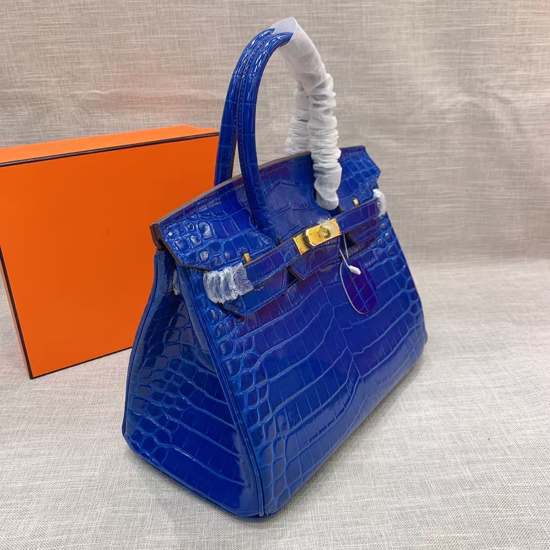Hermes Birkin 25 Gold Tone Hardware Bleu 25Cm - Image 3
