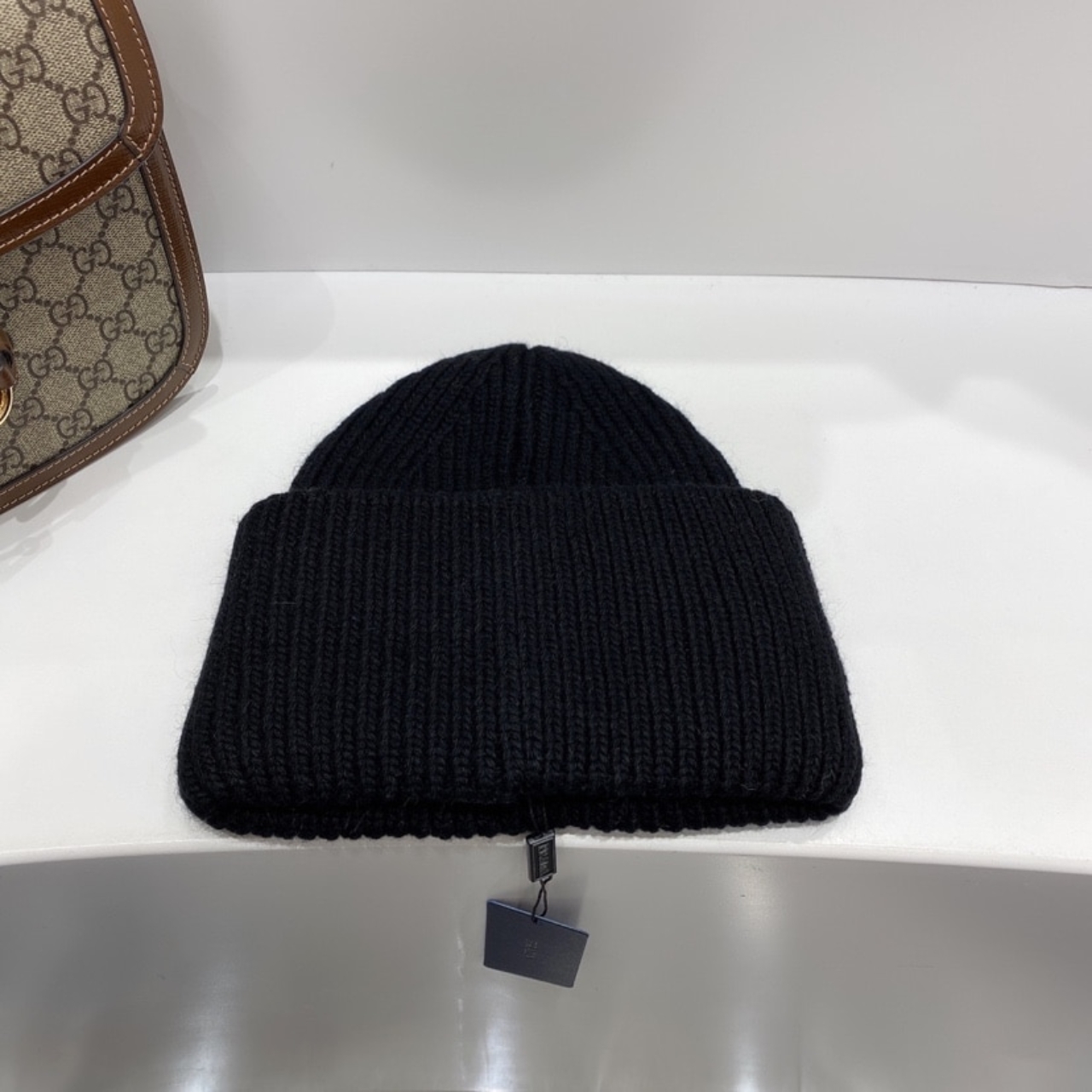 Prada Wool and Cashmere Beanie Black UMD489 3IM F0002 S 211 - Image 5