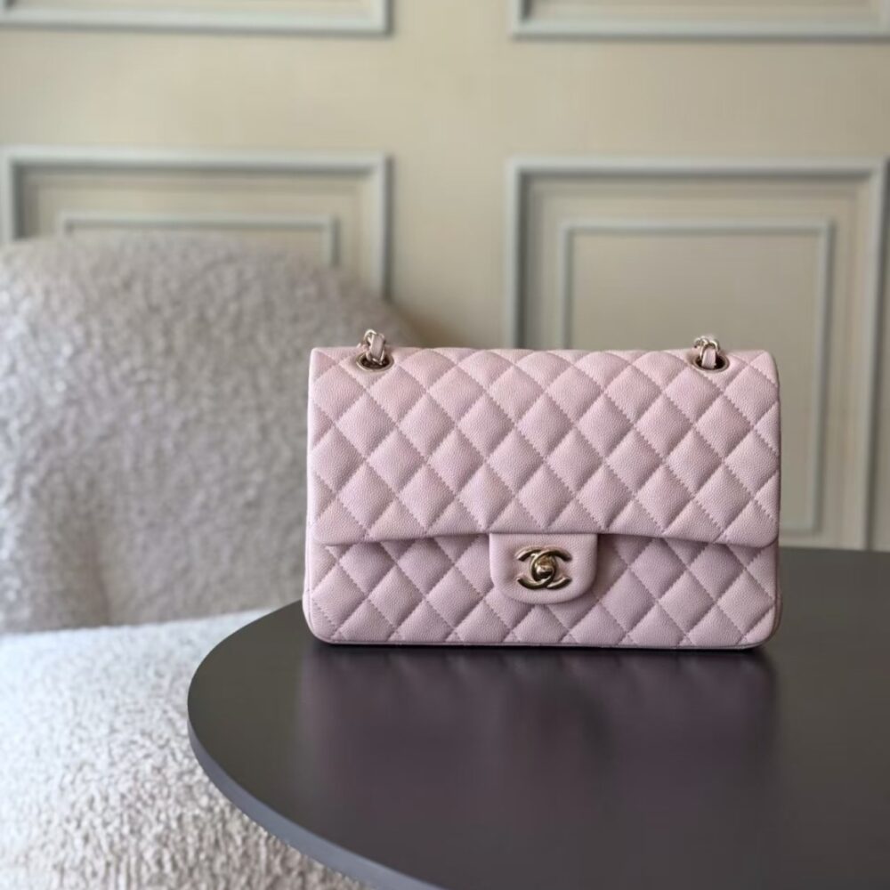 Alternative view of Super Vip 1:1 - Chanel Classic Double Flap Bag Light Pink With Gold Hardware 26Cm