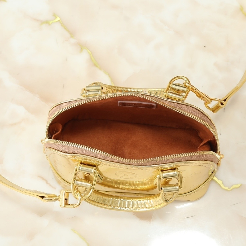 Louis Vuitton Nano Alma Monogram Miroir Gold 18Cm - Image 6