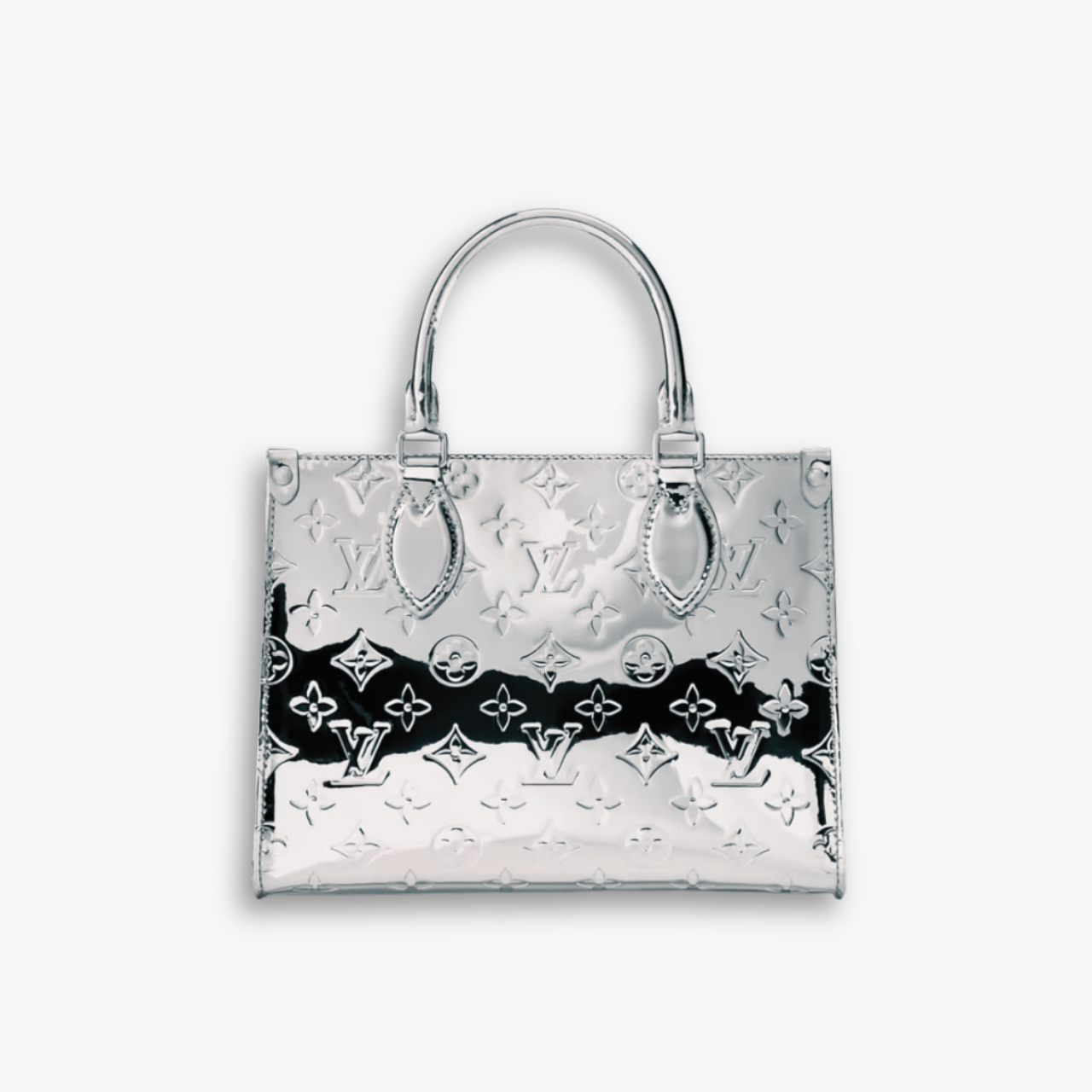 Louis Vuitton Onthego PM Monogram Miroir Silver 25Cm M26373