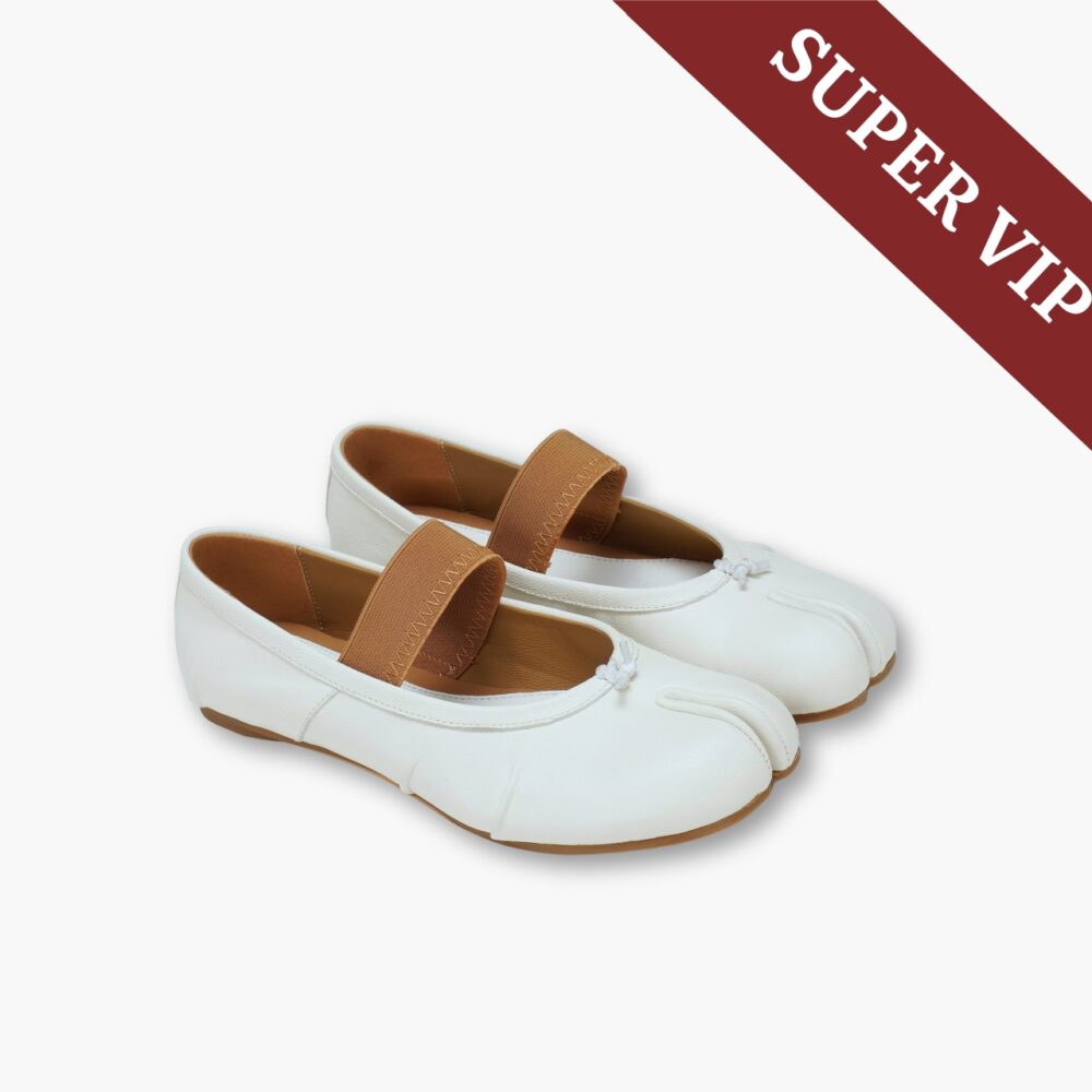 Super Vip 1:1 - Maison Margiela Tabi Elastic Band Ballerina White S39WZ0104P6853HA333