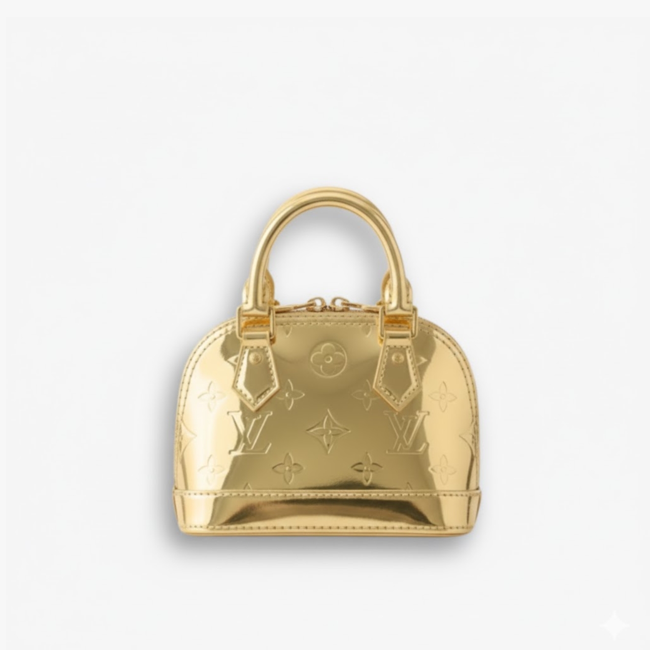 Louis Vuitton Nano Alma Monogram Miroir Gold 18Cm