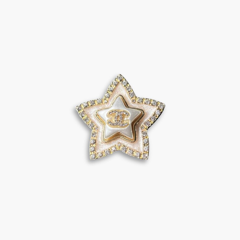 Chanel CC Star Brooch Gold